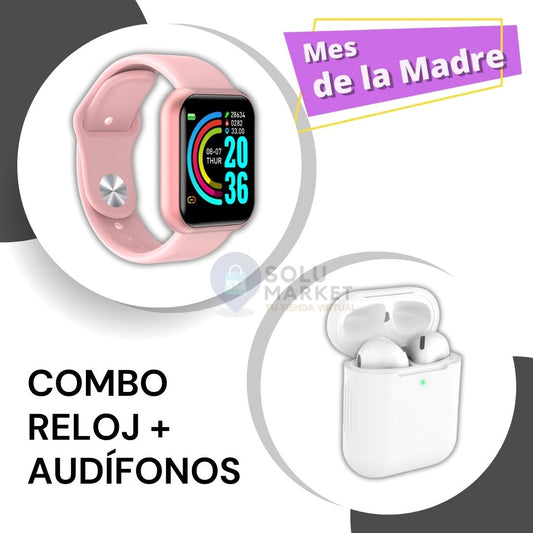 Kit Madres Smartwatch + Audífonos